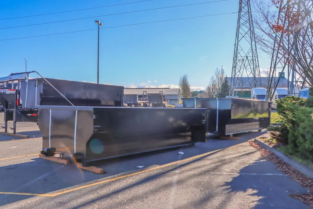 Roll-off dumpster ready for waste disposal at job site for 8 Yard Dumpster Rental in Orangevale